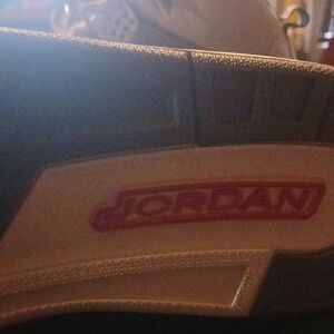 Jordan Sneakers with Red and Gray Accents